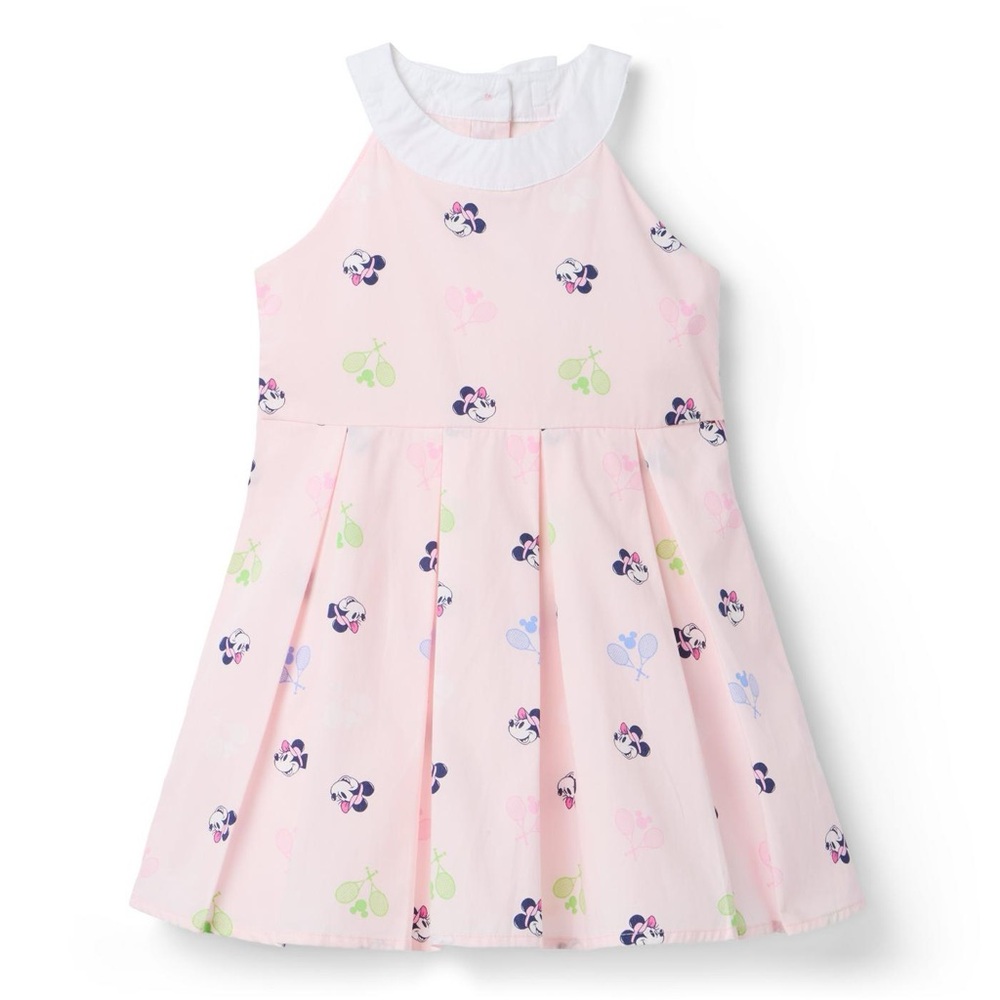 Janie Jack Disney Minnie Pink Pleated Dress Tennis EUC